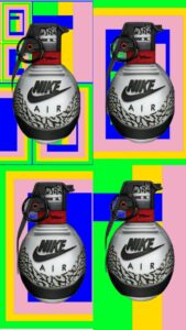 Collage von 4 Handgranten