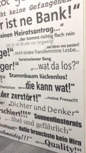 Das Werk an der Wand