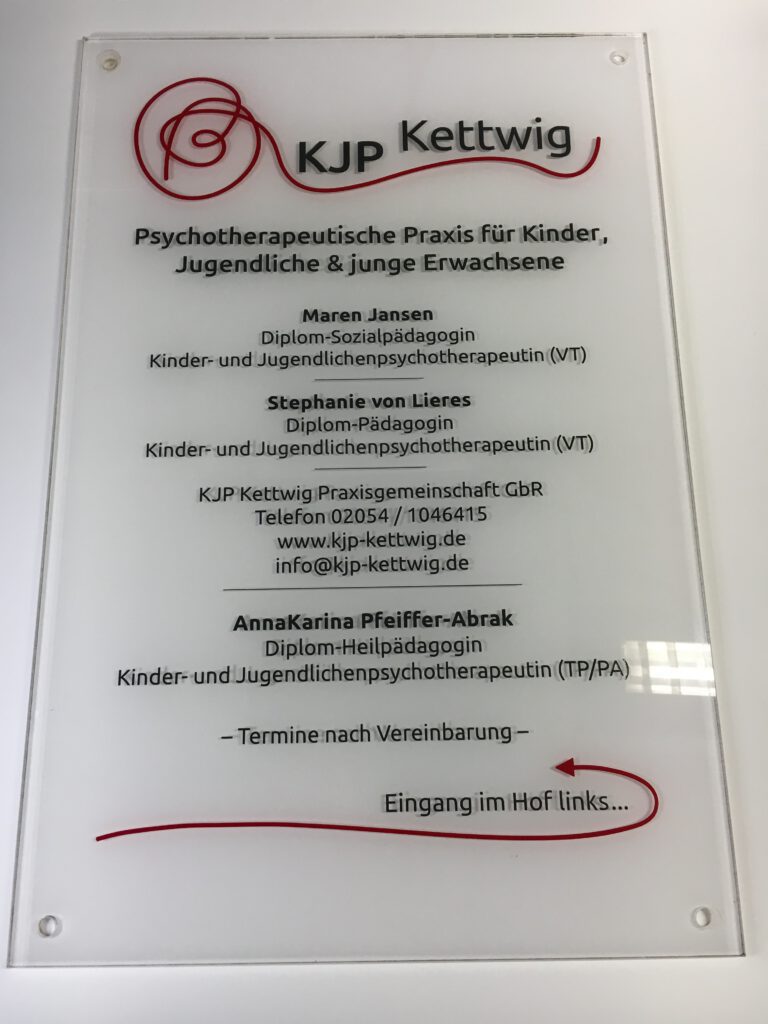 Folienbeschriftung auf Plexiplatte