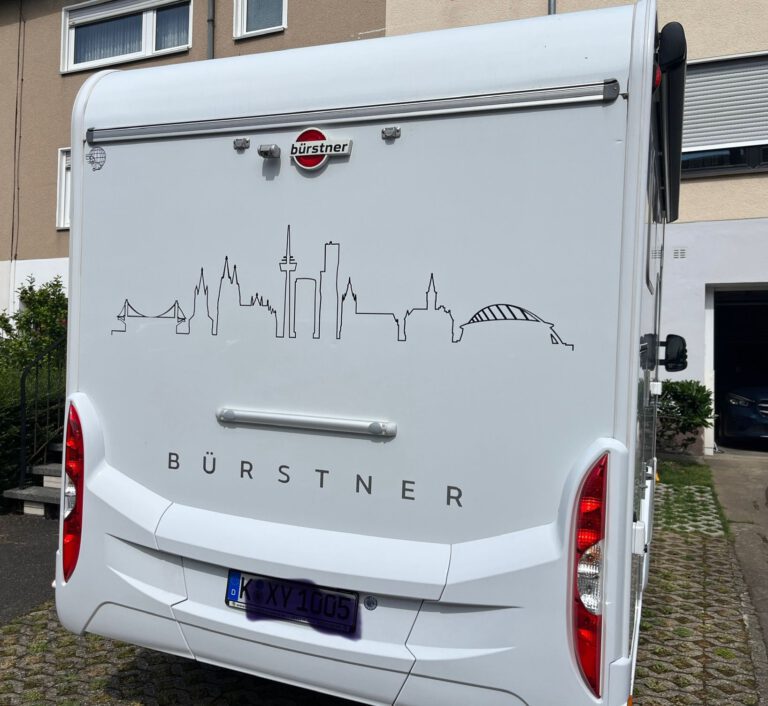 Folienplott auf Wohnmobil